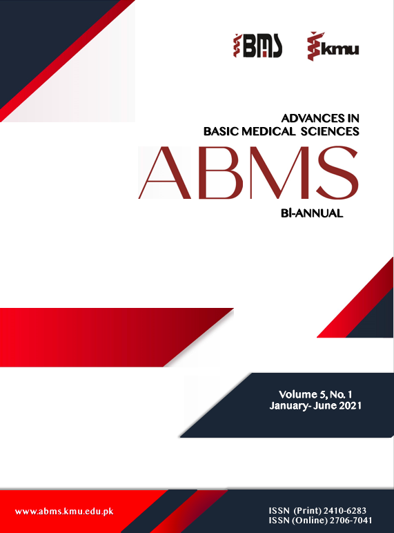 					View Vol. 5 No. 1 (2021): Advances in Basic Medical Sciences
				