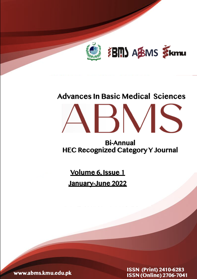 					View Vol. 6 No. 1 (2022): Advances in Basic Medical Sciences
				