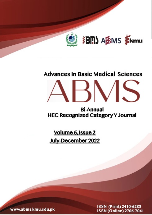 					View Vol. 6 No. 2 (2022): Advances in Basic Medical Sciences
				